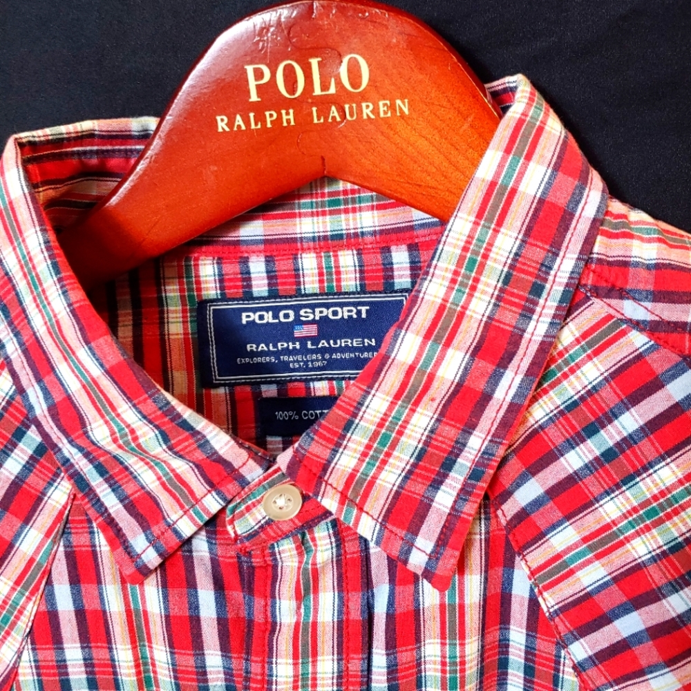 Men's Button down Polo Shirt by Ralph Lauren.